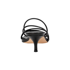Banna Strappy Leather Dress Sandal - Black Leather / Marc Fisher Discount