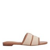 Zuri Flat Slide Sandal - Natural/Brown / Marc Fisher Online