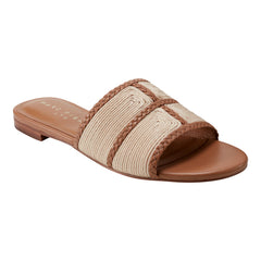 Zuri Flat Slide Sandal - Natural/Brown / Marc Fisher Online