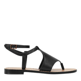 Lille Thong Flat Leather Sandal - Black Leather / Marc Fisher Outlet