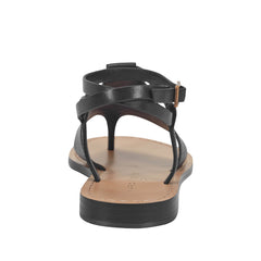 Lille Thong Flat Leather Sandal - Black Leather / Marc Fisher Outlet