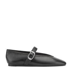 Godea Mary Jane Ballet Flat - Black Leather / Marc Fisher For Sale
