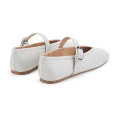 Godea Mary Jane Ballet Flat - White Leather / Marc Fisher On Sale