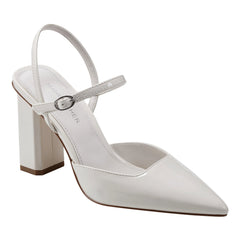 Doster Pointy Toe Slingback - Chic Cream Patent / Marc Fisher On Sale