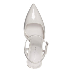 Doster Pointy Toe Slingback - Chic Cream Patent / Marc Fisher On Sale