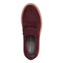 Norton Lug Sole Leather Loafer - Dark Red Leather / Marc Fisher For Sale