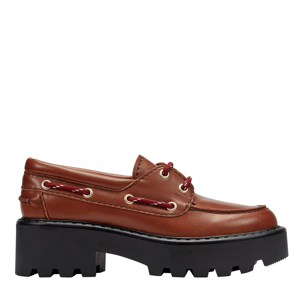 Peyten Leather Lug Sole Loafer - Cognac Leather / Marc Fisher On Sale