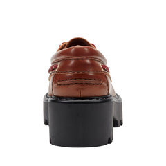 Peyten Leather Lug Sole Loafer - Cognac Leather / Marc Fisher On Sale
