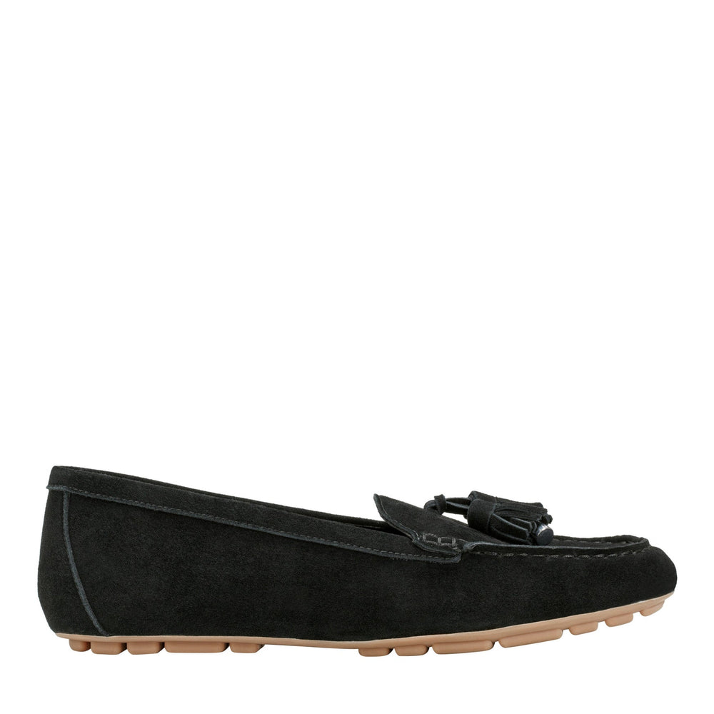 Layney Casual Tassle Leather Loafer - Black Suede / Marc Fisher US