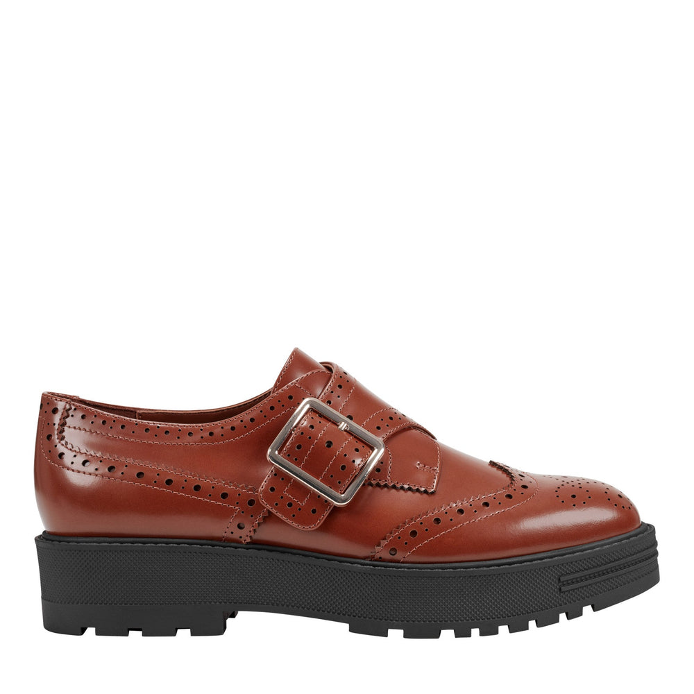 Remona Leather Monk Strap Loafer - Brown Leather / Marc Fisher Discount