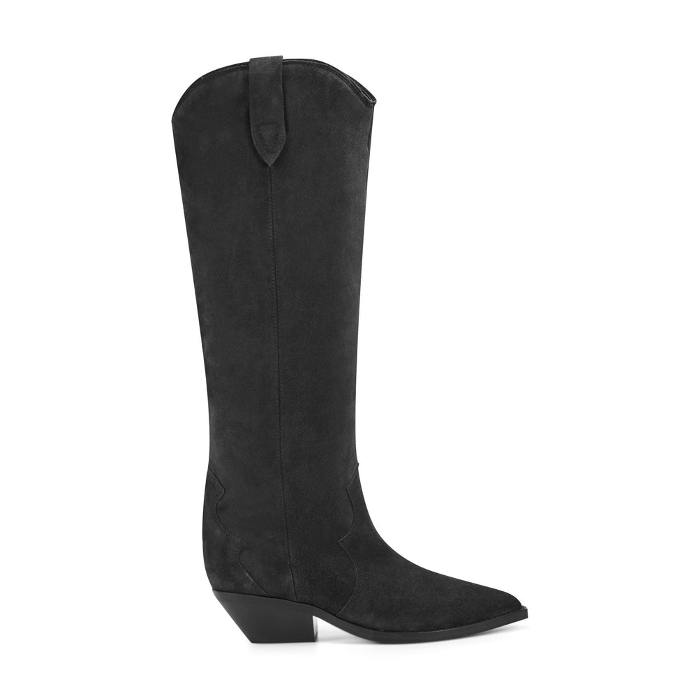 Ander Leather Western Boot - Dark Blue Suede / Marc Fisher Outlet