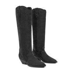 Ander Leather Western Boot - Dark Blue Suede / Marc Fisher Outlet
