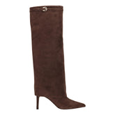 Naples Leather Boot - Dark Brown Suede / Marc Fisher US