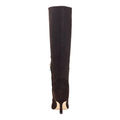 Sabrina Wide Calf Leather Boot - Dark Brown Suede / Marc Fisher Discount