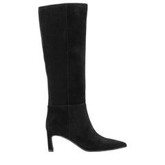 Lucinda Kitten Heel Leather Boot - Black Suede / Marc Fisher For Sale