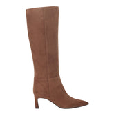 Lucinda Kitten Heel Leather Boot - Tan Suede / Marc Fisher US
