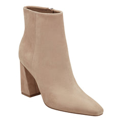 Yanara Heeled Leather Bootie - Cognac Suede / Marc Fisher Online