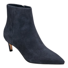 Itzia Ankle Leather Bootie - Navy Suede / Marc Fisher US