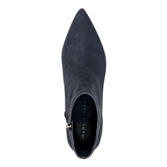 Itzia Ankle Leather Bootie - Navy Suede / Marc Fisher US