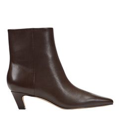 Danai Kitten Heel Leather Ankle Bootie - Dark Brown Leather / Marc Fisher Online