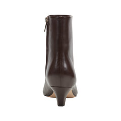 Danai Kitten Heel Leather Ankle Bootie - Dark Brown Leather / Marc Fisher Online