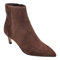 Itzia Ankle Leather Bootie - Dark Brown Suede / Marc Fisher For Sale