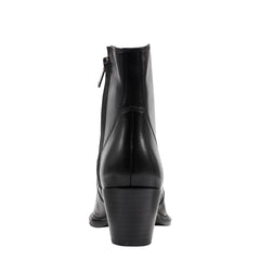 Giulie Western Leather Ankle Bootie - Black Leather / Marc Fisher On Sale