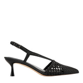 Reagan Woven Leather Pump - Black Leather / Marc Fisher US