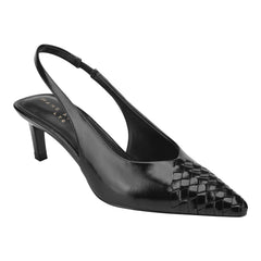 Rilly Leather Slingback Pump - Black Leather / Marc Fisher On Sale