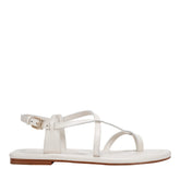 Gerty Strappy Leather Flat Sandal - Chic Cream Leather / Marc Fisher For Sale