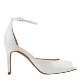 Veni Peep Toe Pump - White Patent / Marc Fisher On Sale