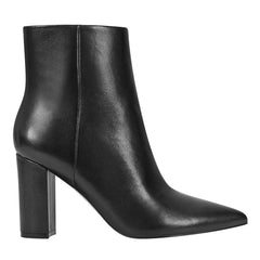 Ulani Heeled Leather Bootie - Black Leather / Marc Fisher Sale
