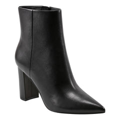 Ulani Heeled Leather Bootie - Black Leather / Marc Fisher Sale