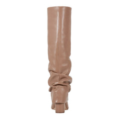 Lalita Foldover Dress Leather Boot - Light Natural Leather / Marc Fisher US