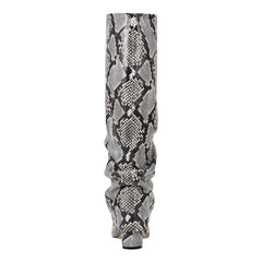 Lalita Foldover Dress Leather Boot - Snake Print / Marc Fisher On Sale