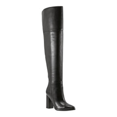Lasli Over the Knee Leather Boot - Black Leather / Marc Fisher Discount