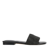 Murphy Flat Sandal - Black Raffia / Marc Fisher Outlet