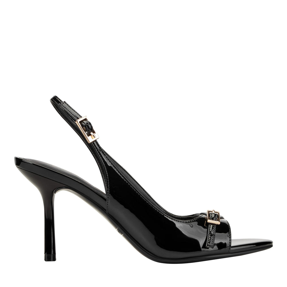 Paza Peep Toe Pump - Black Patent / Marc Fisher Online
