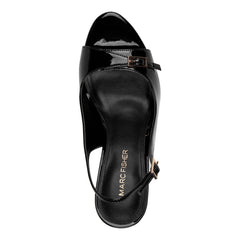 Paza Peep Toe Pump - Black Patent / Marc Fisher Online