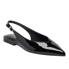 Gabra Leather Slingback Flat - Black Patent Leather / Marc Fisher US