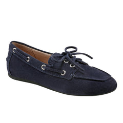 Uleena Leather Boat Shoe - Navy Suede / Marc Fisher Discount