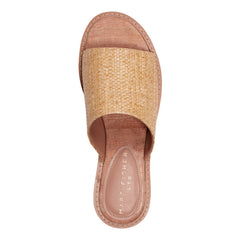 Grayce Flat Slide Sandal - Natural Raffia / Marc Fisher Outlet