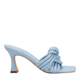 Dru Knotted Leather Slide Sandal - Light Blue Leather / Marc Fisher US