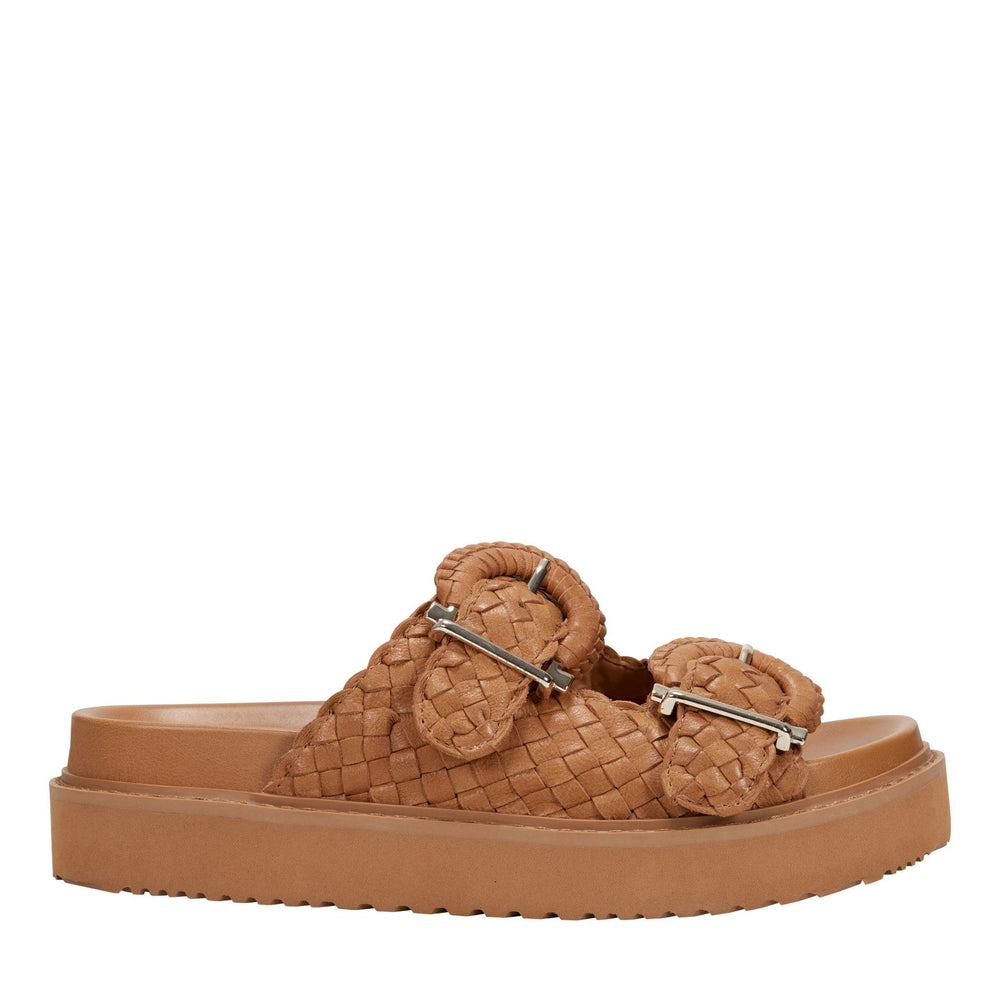 Auggie Woven Leather Footbed Sandal - Natural Leather / Marc Fisher For Sale