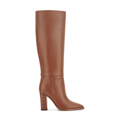 Lannie Dress Leather Boot - Medium Natural Leather / Marc Fisher Outlet