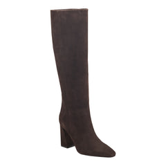 Yarli Leather Boot - Dark Brown Suede / Marc Fisher On Sale
