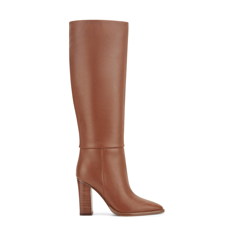 Lannie Wide Calf Dress Leather Boot - Medium Natural Leather / Marc Fisher Discount