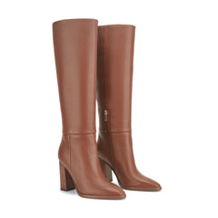 Lannie Wide Calf Dress Leather Boot - Medium Natural Leather / Marc Fisher Discount
