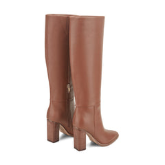 Lannie Wide Calf Dress Leather Boot - Medium Natural Leather / Marc Fisher Discount