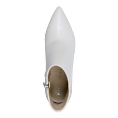 Jarli Pointy Leather Ankle Bootie - Ivory Leather / Marc Fisher Outlet
